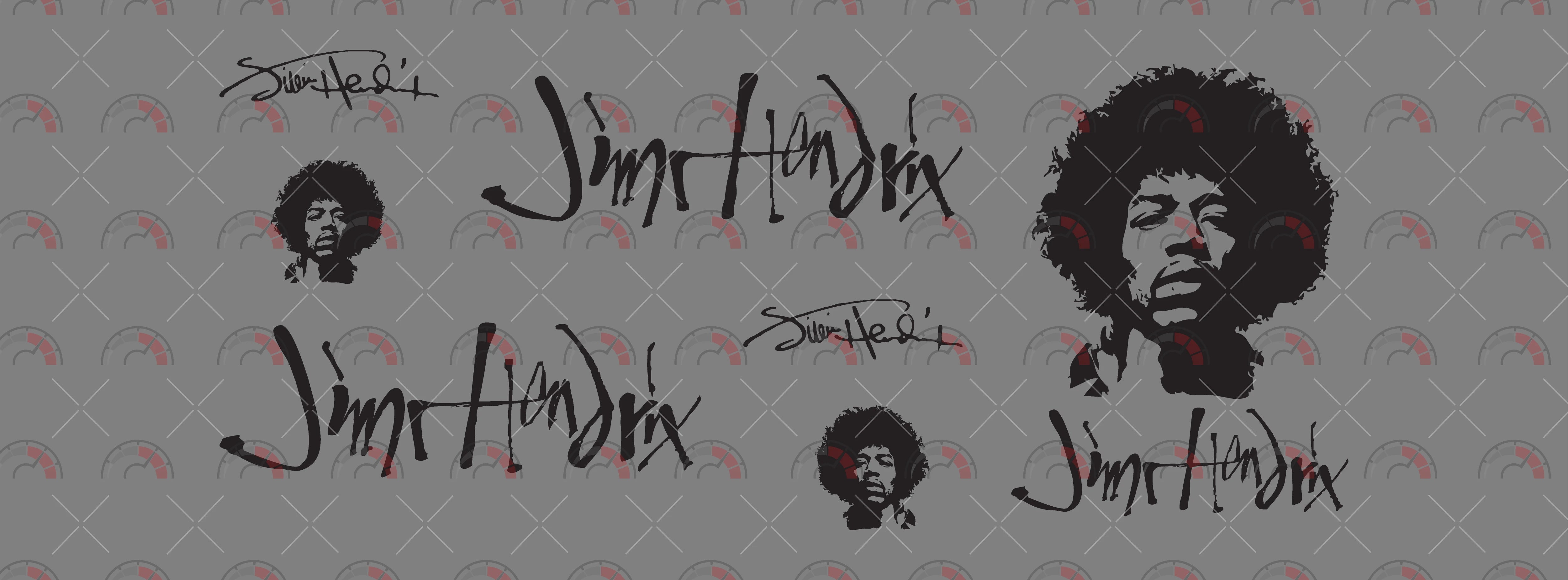 Jimi Hendrix Design Toy Car Sticker