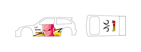 Kid Buu Custom decals for model cars