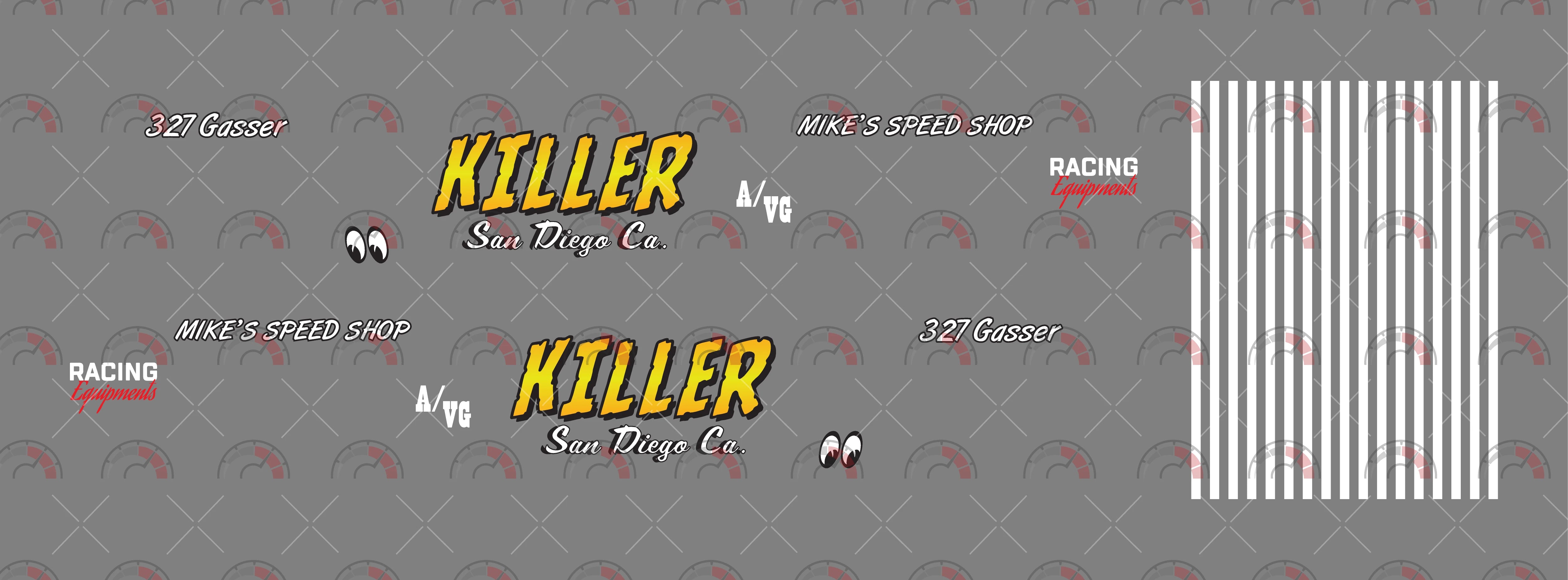 Killer San Diego model Car Decals