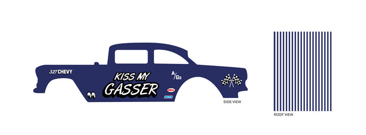 Kiss My Gasser Toy Vehicle Decals