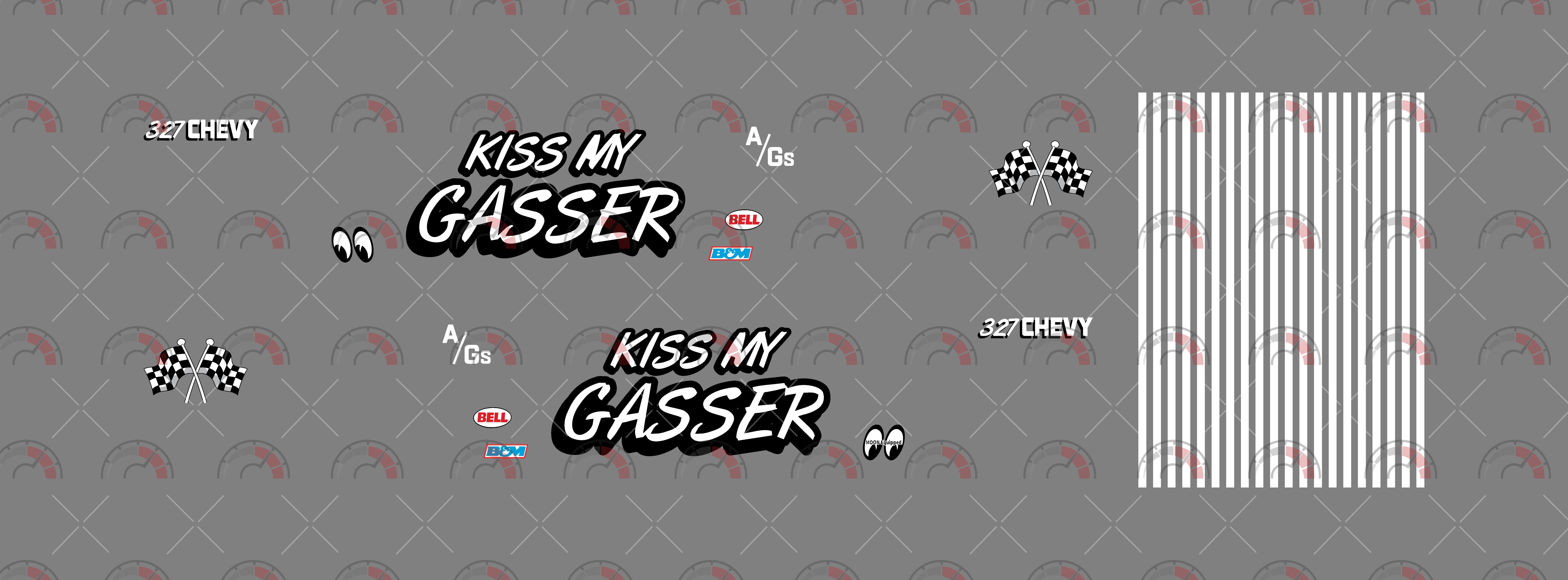Kiss My Gasser Toy Vehicle Decals