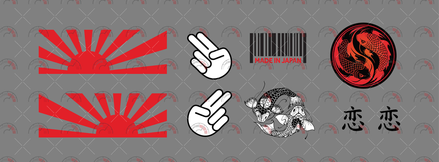 Koi custom model car decals