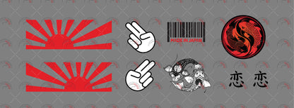 Koi custom model car decals