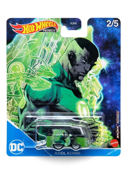 Hot Wheels Pop Culture DC Green Lantern Kool Kombi 1:64 scale premium diecast van mint on its original glowing ring card.