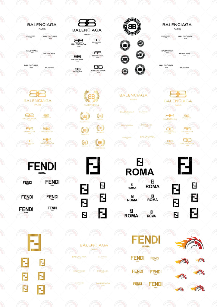 Balenciaga Black model Car Decals