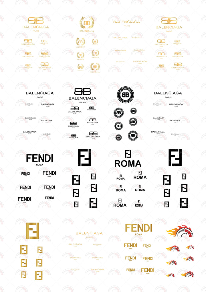 Balenciaga Gold model Car Decals