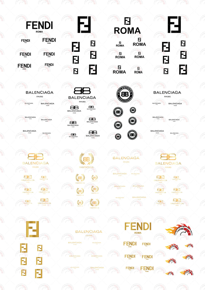 Fendi Black model Car Decals