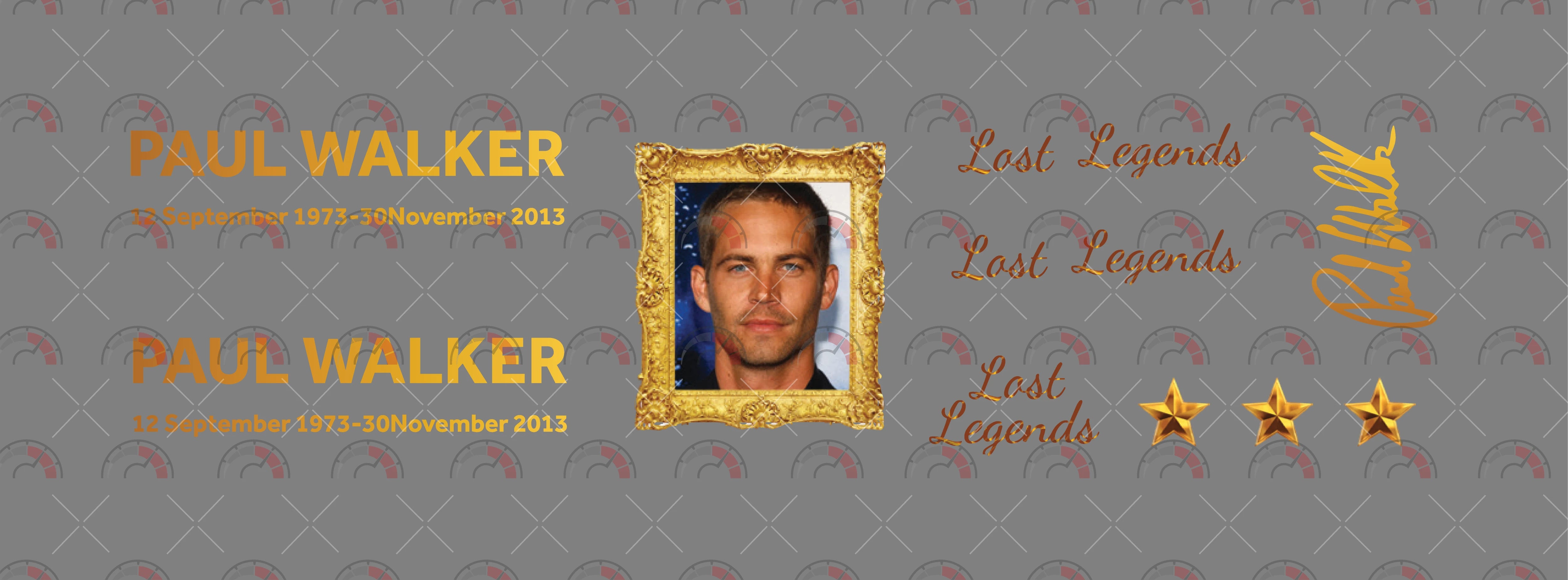 "LL Paul Walker" Custom Car Decals
