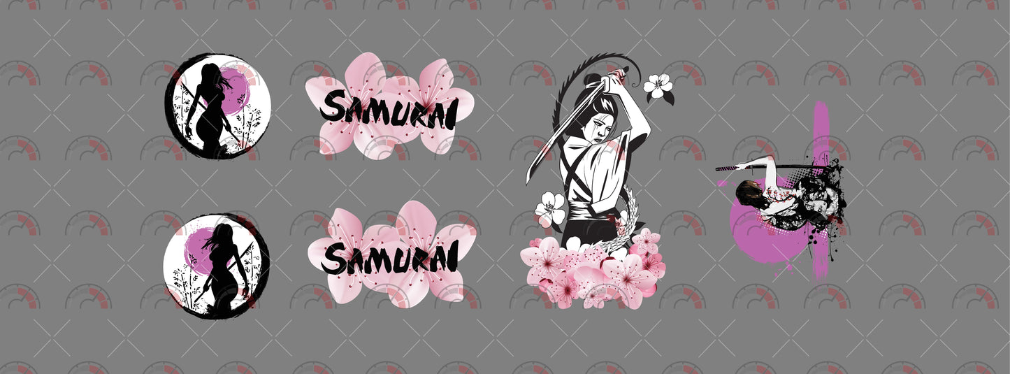 Lady Samurai Toy Car Sticker Design