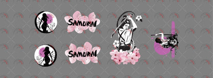 Lady Samurai Toy Car Sticker Design