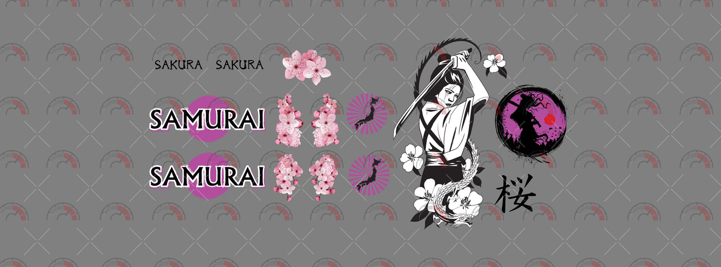Lady Samurai 02 A design Toy Car Sticker