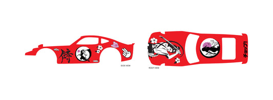 Lady Samurai 05 Toy Car Sticker Design