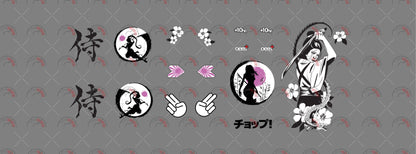 Lady Samurai 05 Toy Car Sticker Design