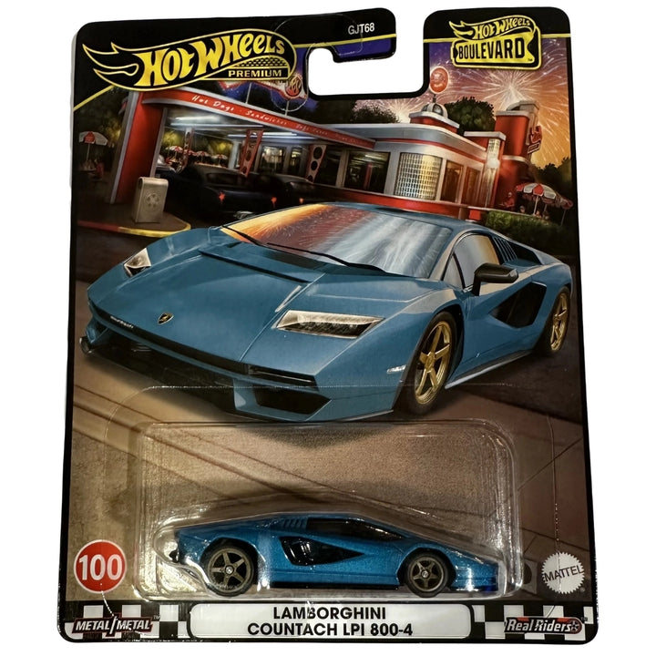 Hot Wheels 1:64 Lamborghini Countach LPI 800-4 Blu Uranus