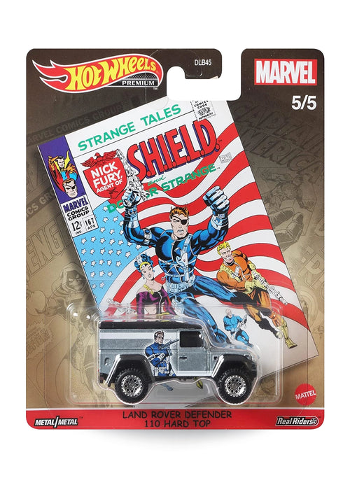 Hot Wheels Pop Culture 2021 Marvel Land Rover Defender 110 Hard Top 1:64 – Gray