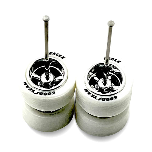 Lettered White Tire Electroplated Chrome 11mm / 11mm