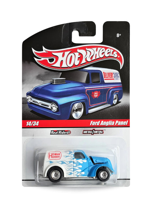 Hot Wheels Delivery Slick Rides 2010 Ford Anglia Panel 1:64 – Light Blue & Pearl White