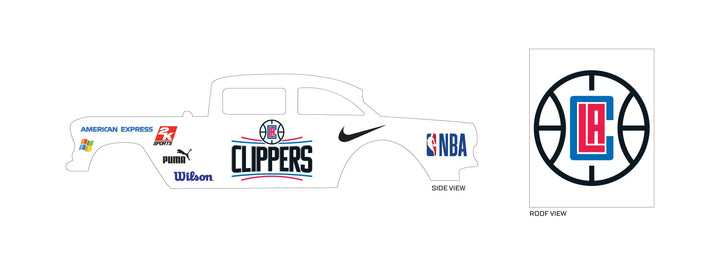 Los Angeles Clippers Design Toy Car Sticker