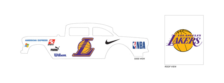 Los Angeles Lakers 01 A Design Toy Car Sticker