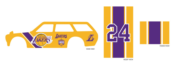 Los Angeles Lakers 01 C Toy car Decals