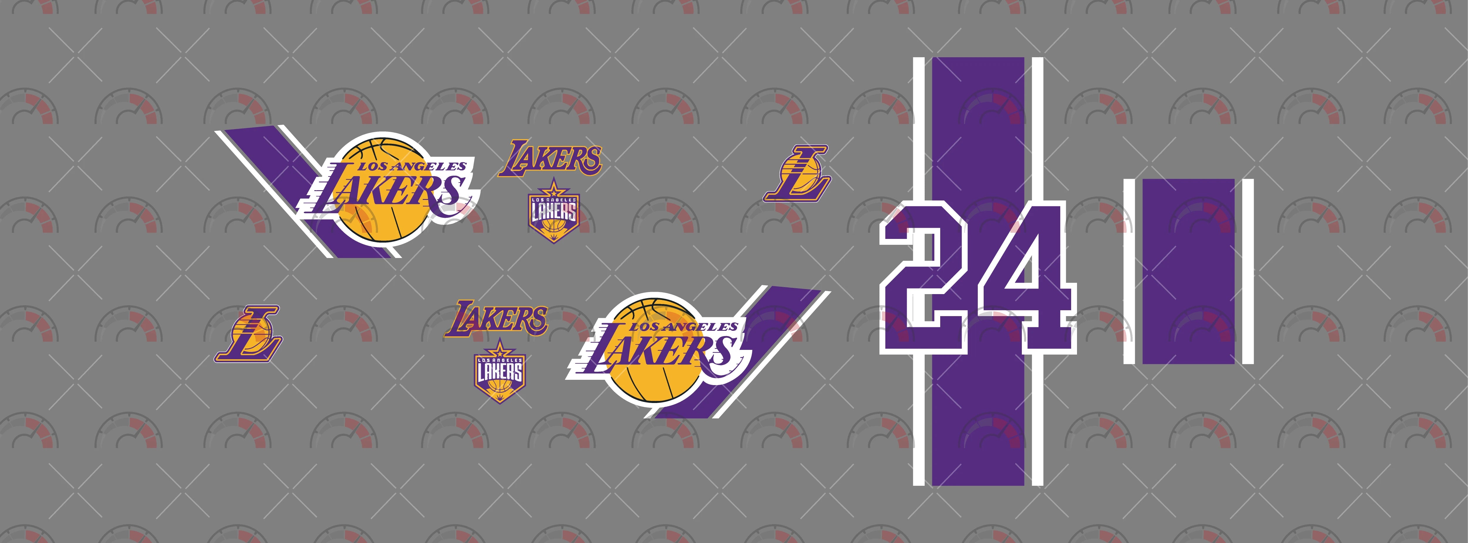Los Angeles Lakers 01 C Toy car Decals