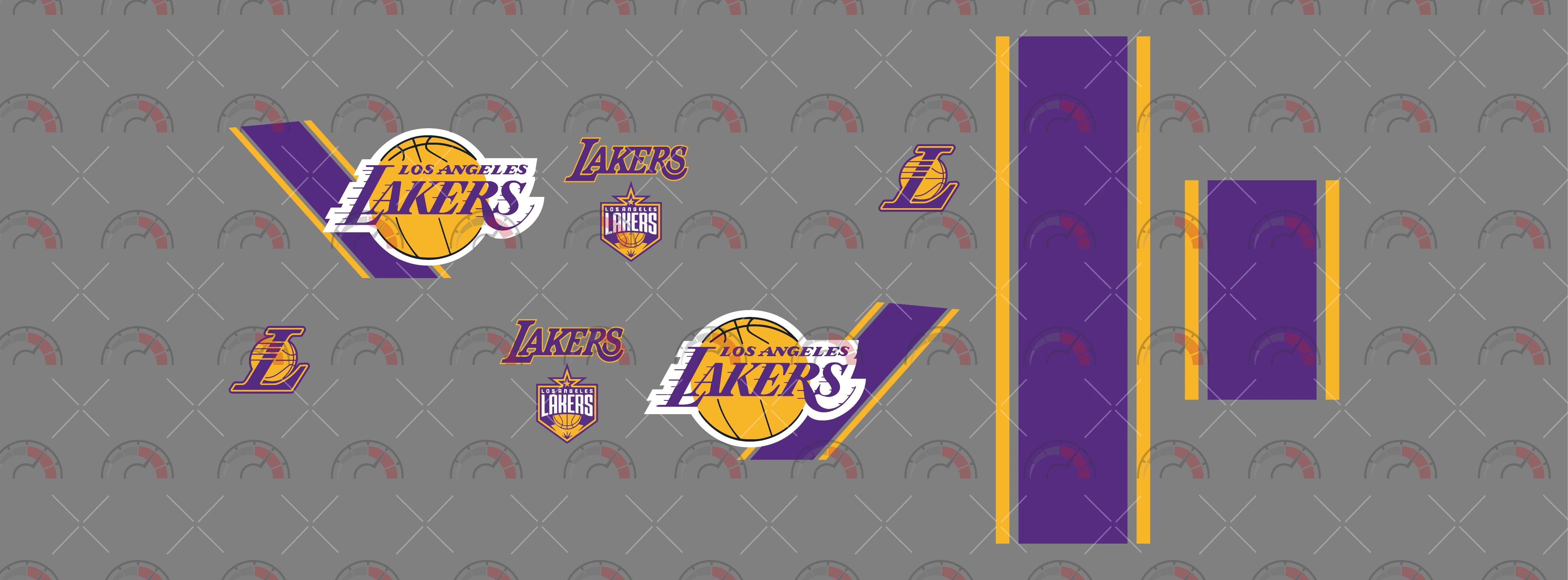 Los Angeles Lakers 02 B Toy car Decals