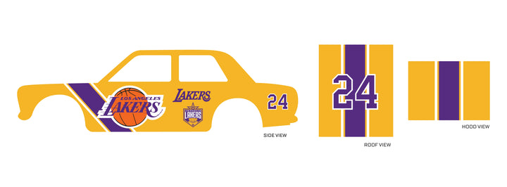 Los Angeles Lakers 03 A model Car Decals