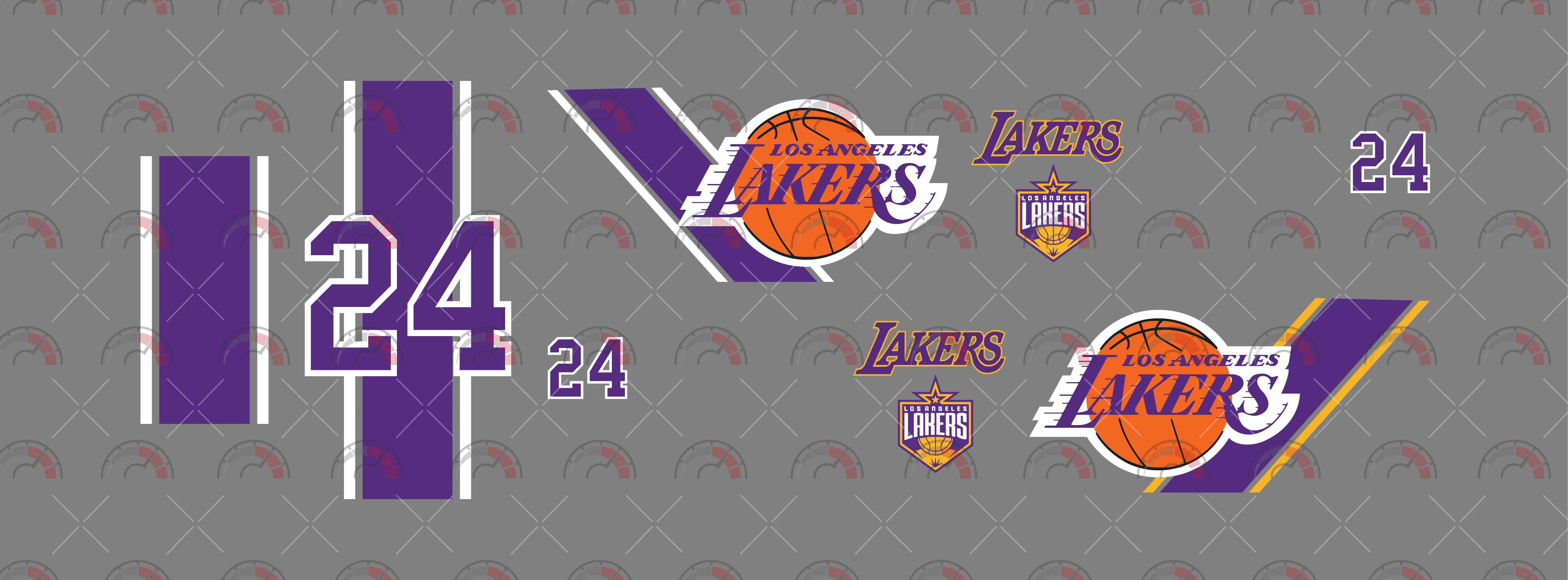 Los Angeles Lakers 03 A model Car Decals