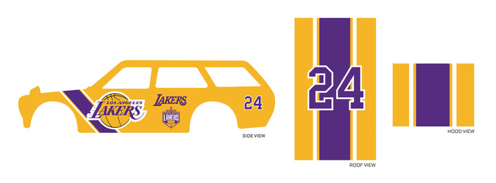 Los Angeles Lakers 03 B model Car Decals