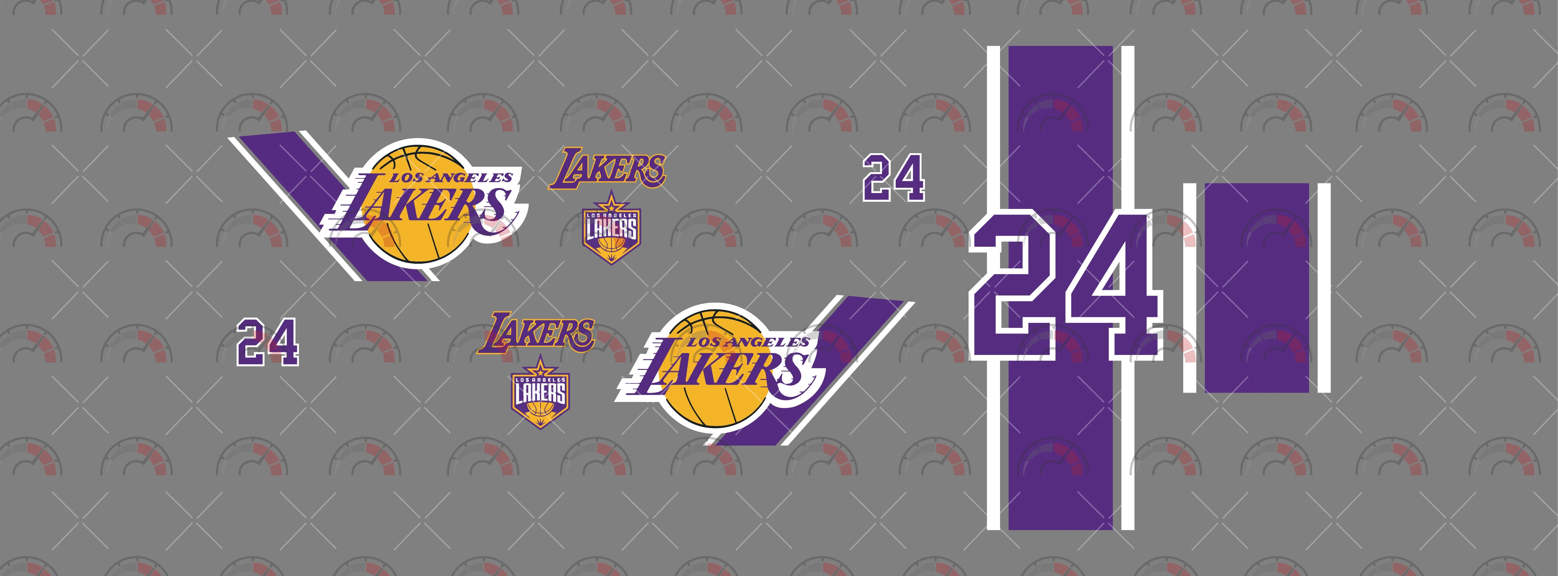 Los Angeles Lakers 03 B model Car Decals