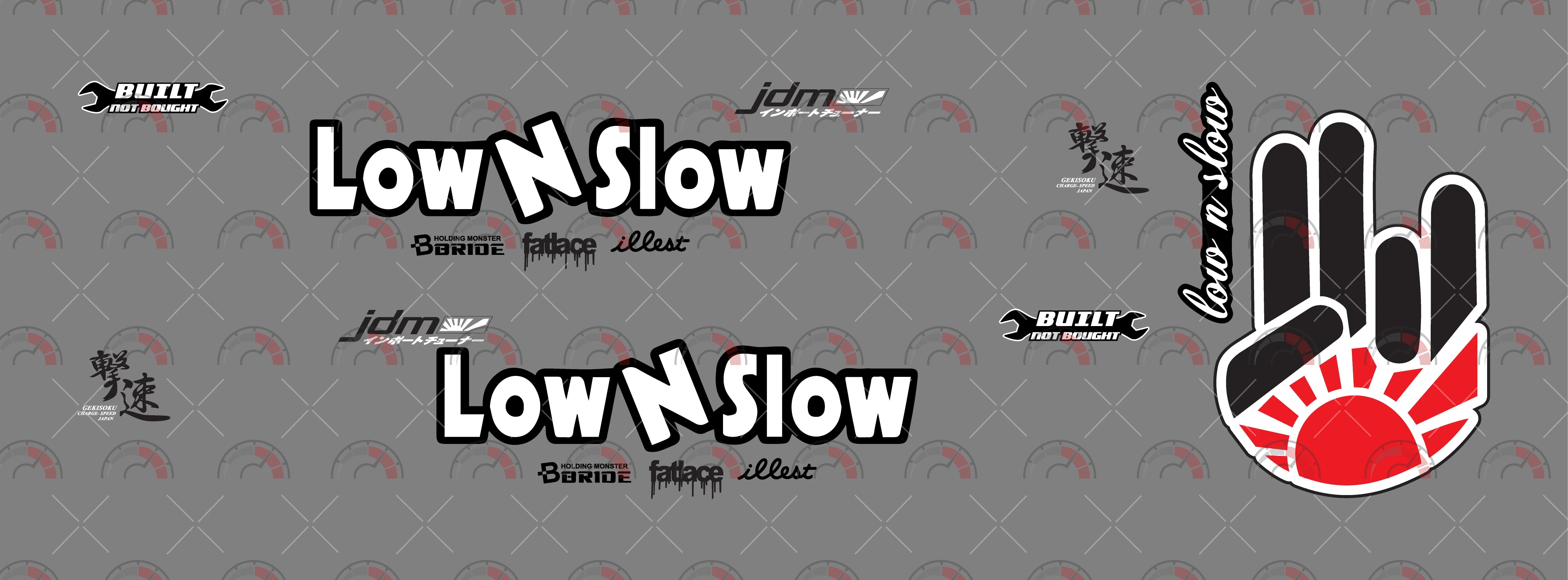 Low'n Slow Toy car Decals