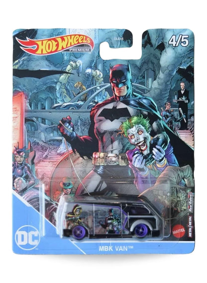 Hot Wheels Pop Culture Batman MBK Van 1:64 scale premium diecast van mint on its original Jim Lee Batcave illustration blister card.