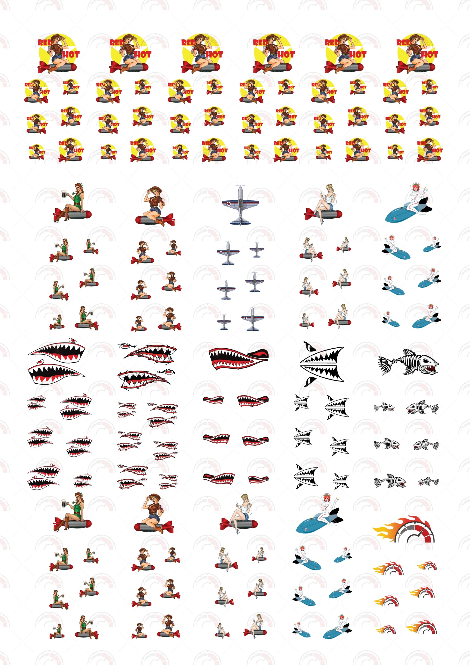 Red Hot Toy Car Sticker