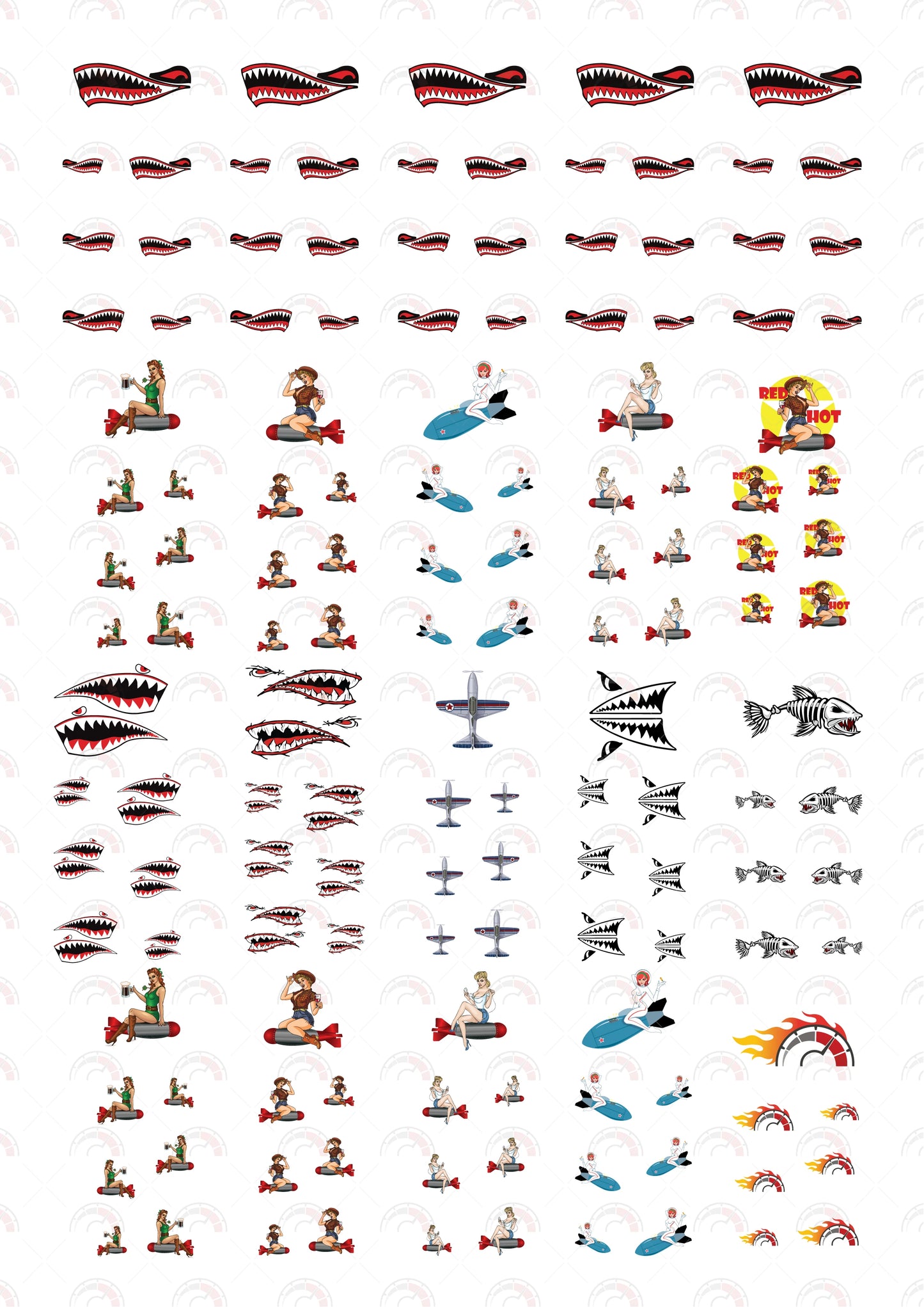 Shark Mouth Custom Car Decals