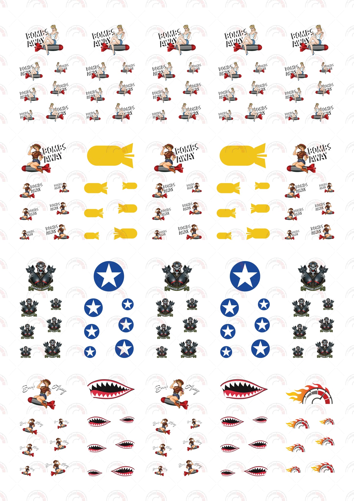 Bomb Away Mini Car Decals