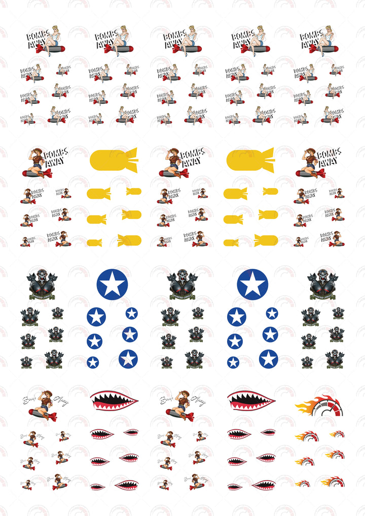 Bomb Away Mini Car Decals
