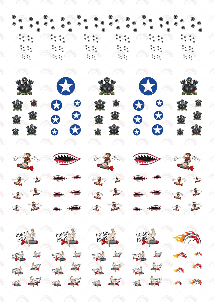 Bomb Away Diecast Car Stickers