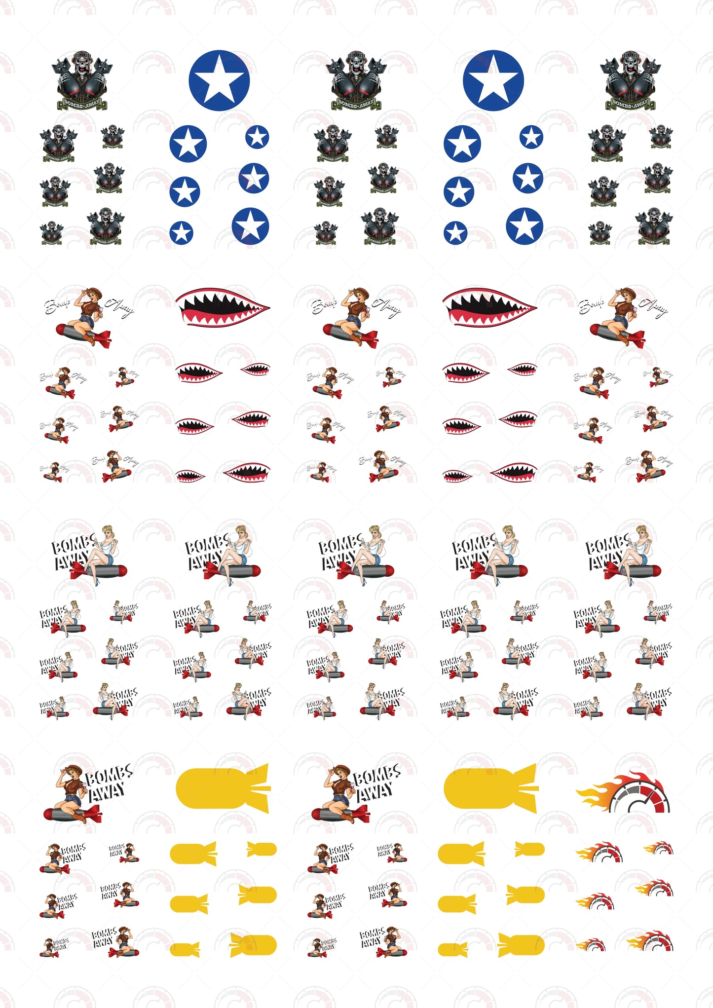 Bomb Away Toy Car Sticker Design