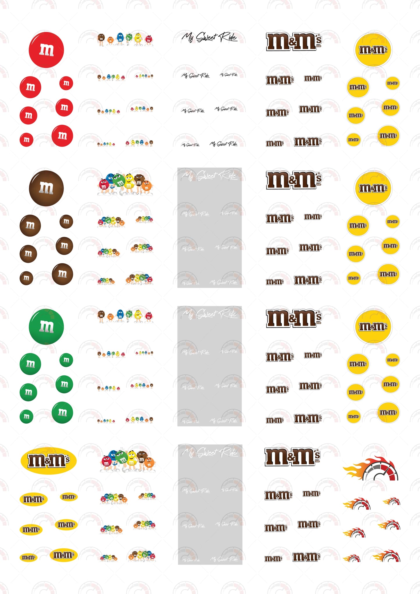 Red M&M play Car Decal