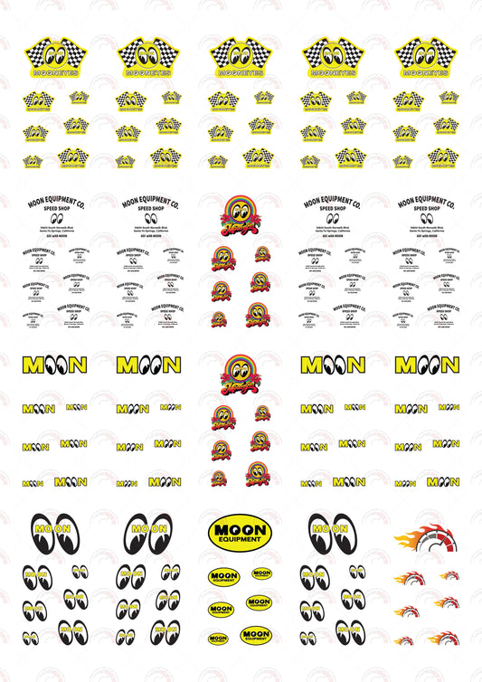 Moon Racing Car Decals