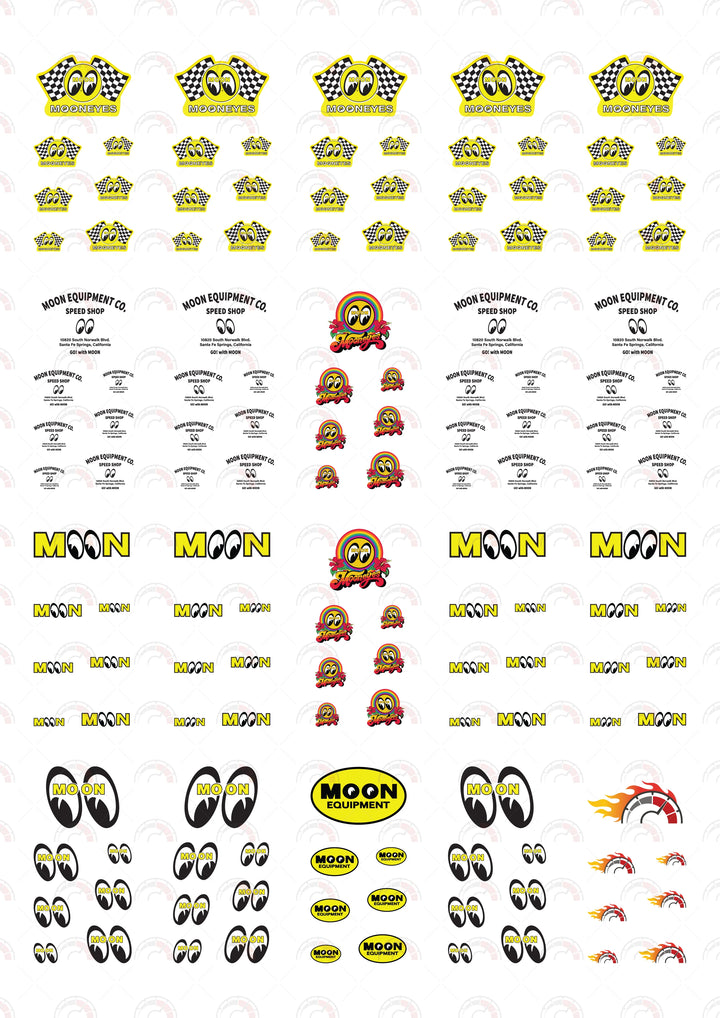 Moon Racing Car Decals
