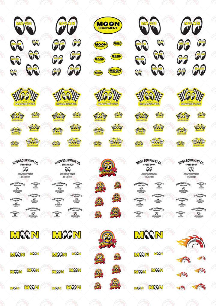 Moon Equipment Toy car Decals