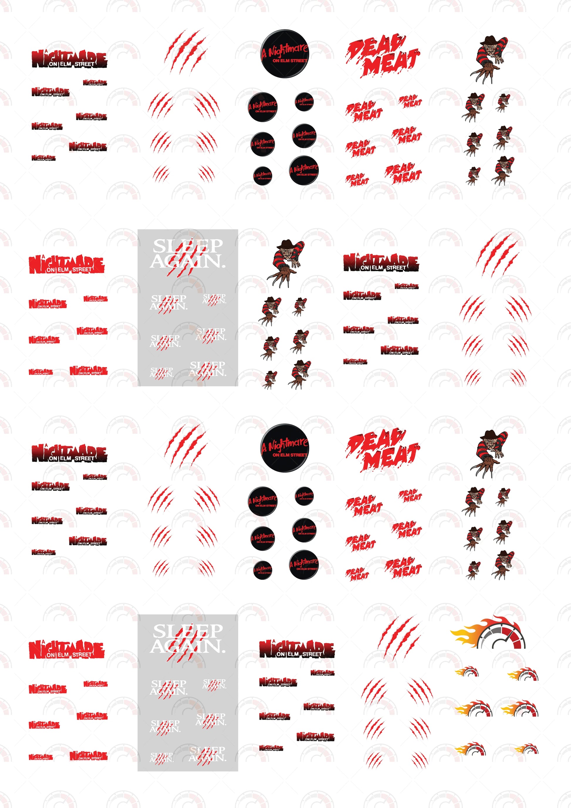 Nightmare on elm street 1  Toy Car Sticker Design