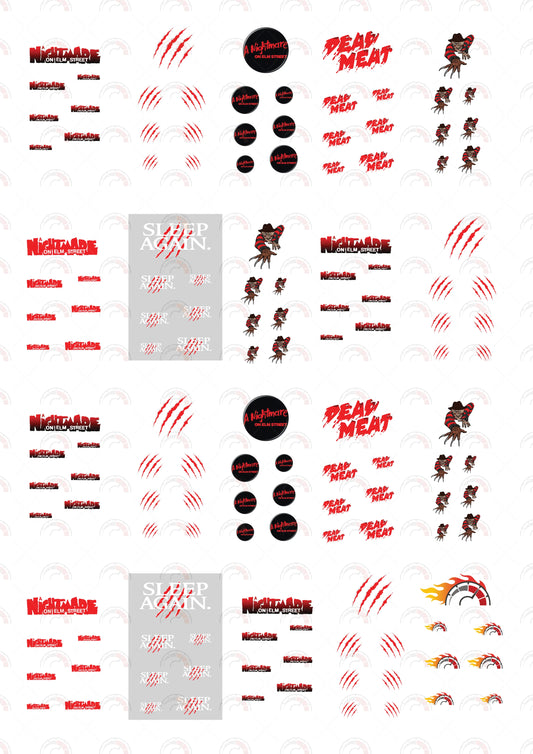 Nightmare on elm street 1  Toy Car Sticker Design