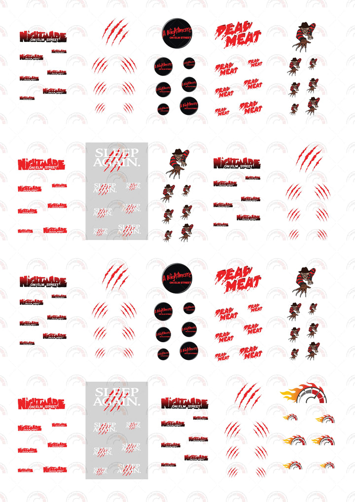 Nightmare on elm street 1  Toy Car Sticker Design
