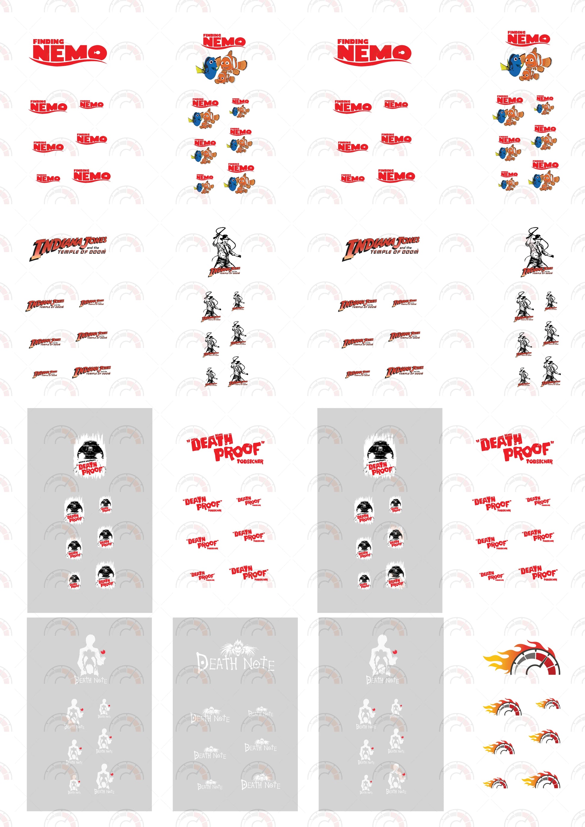 Finding Nemo Car Sticker Sheets