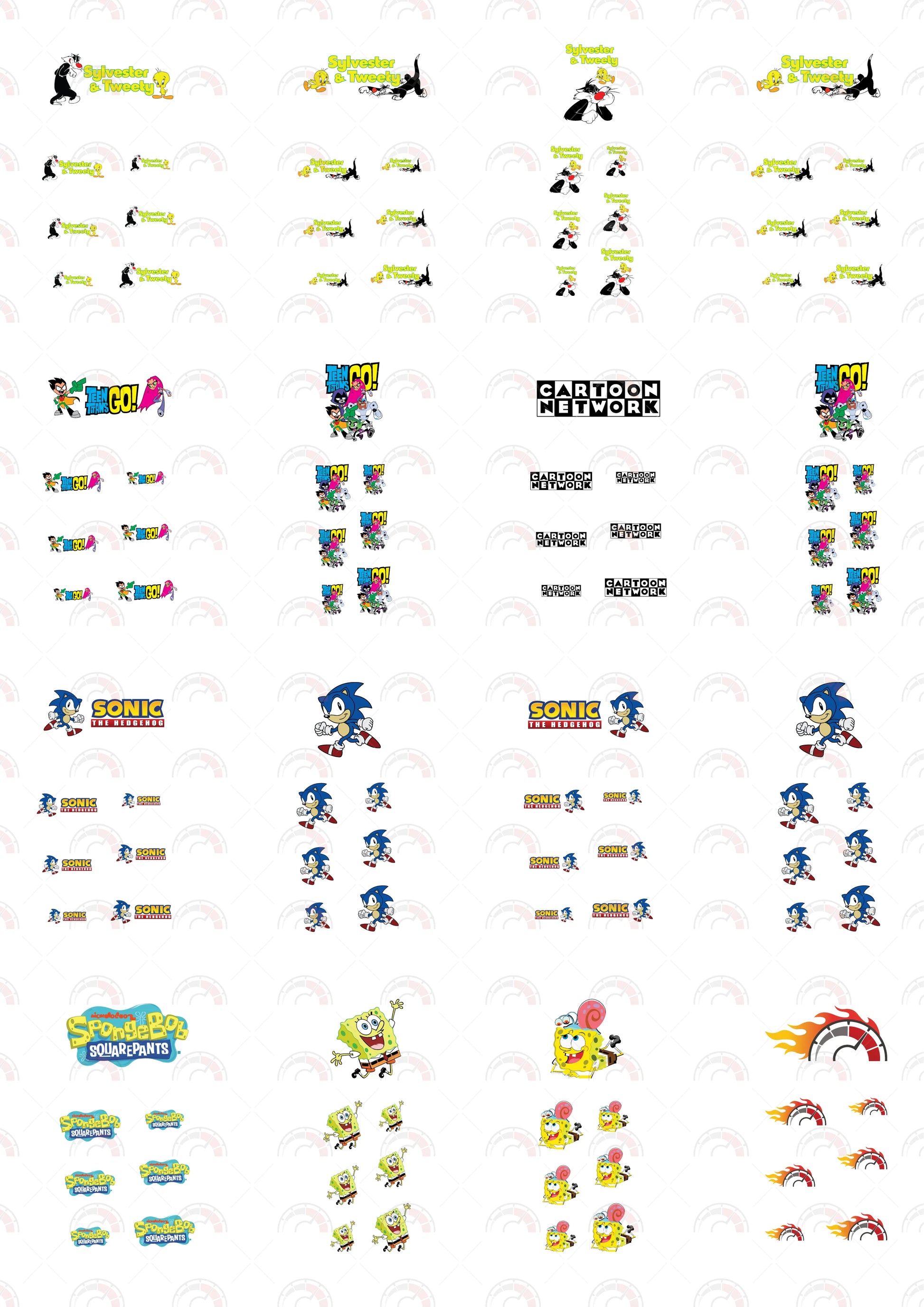 sylvester & tweety model car decals