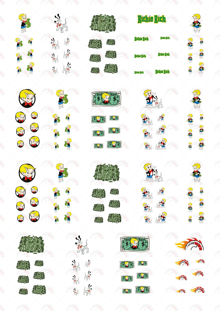 Richie Rich Toy Car Sticker Design