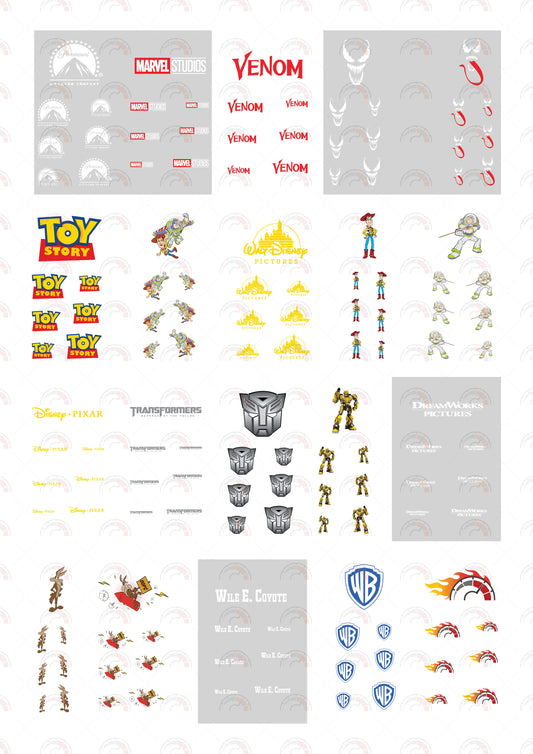 Venom model car stickers sheet
