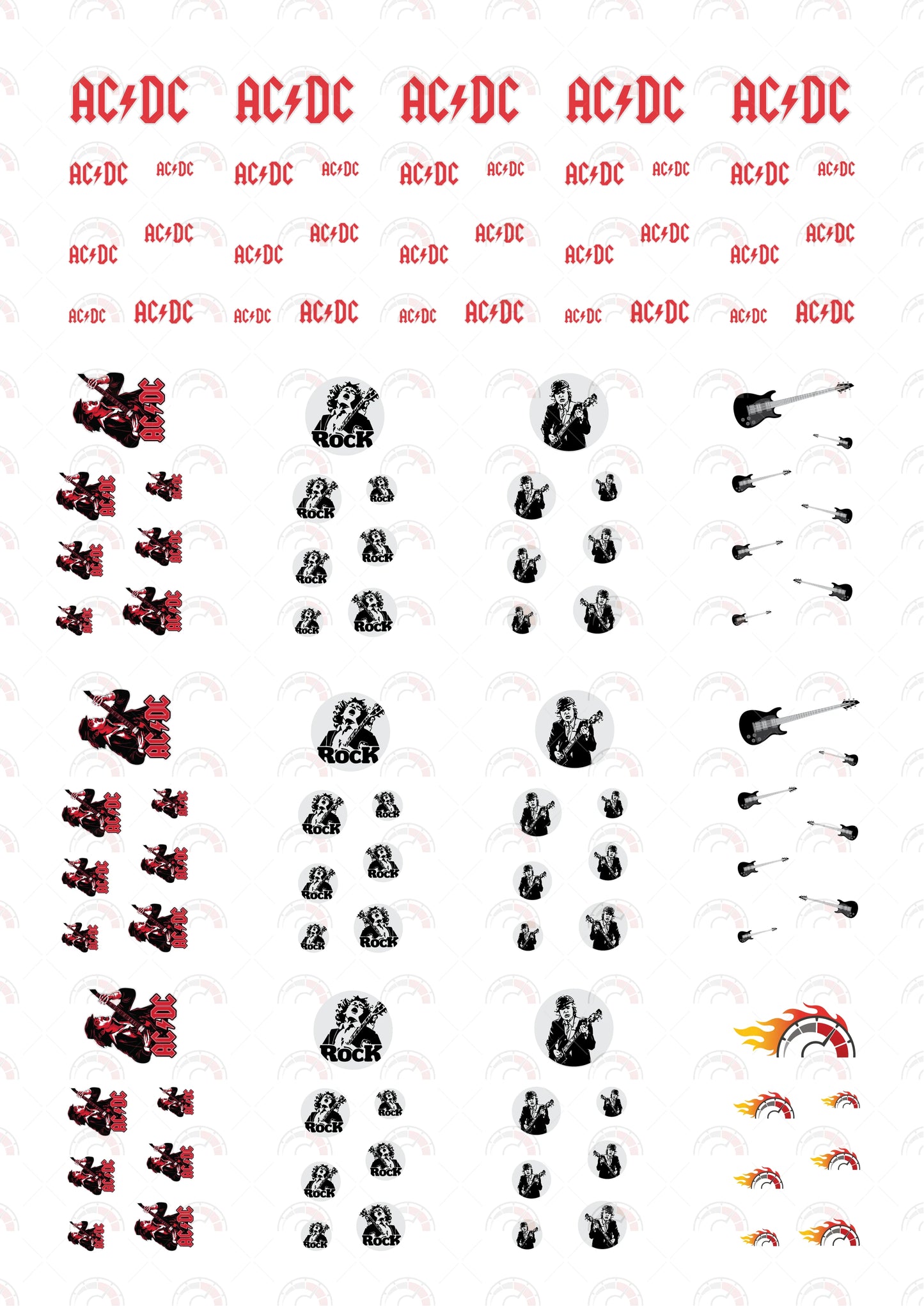 AC DC Custom Vinyl Stickers